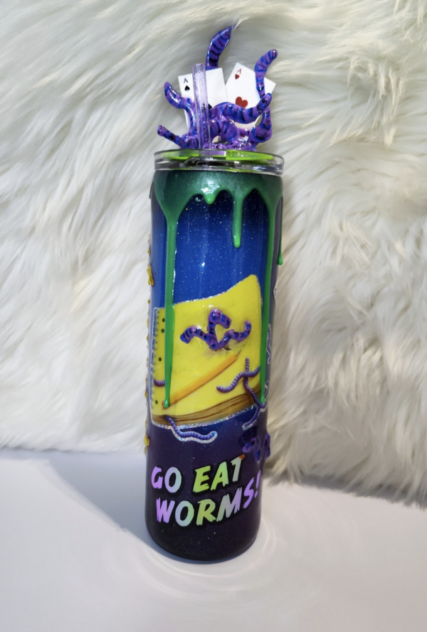 Go Eat Worms and Bad Hare Day Tumbler 30oz